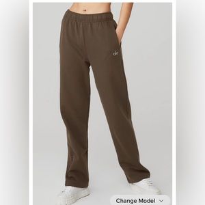 Accolade Straight Leg Sweatpant in Espresso - Medium